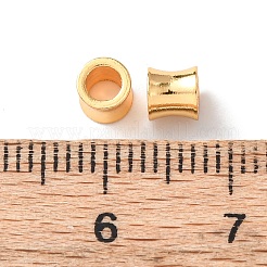 真鍮ビーズ  コラム  ラックめっき  長持ちメッキ  カドミウムフリー＆鉛フリー  24KGP本金メッキ  4.5x4mm  穴：2.7mm&nbsp;KK-C157-70G