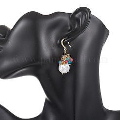 Baroque Natural Keshi Pearl Dangle Earrings&nbsp;EJEW-JE07037