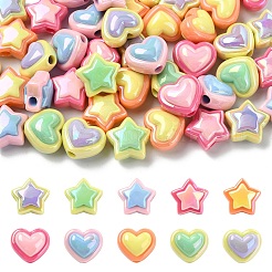 30Pcs 5 Colors Opaque Acrylic Beads&nbsp;SACR-YW0001-88A
