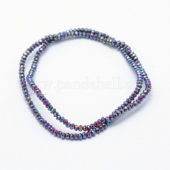 Electroplate Opaque Glass Beads Strands&nbsp;X-EGLA-J144-FP-B01