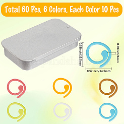60Pcs 6 Colors Plastic Knittings Tool&nbsp;DIY-CP0012-73