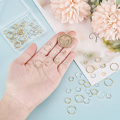 80Pcs 8 Style Brass Linking Rings&nbsp;KK-BC0009-03