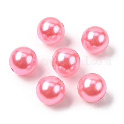 ABSプラスチックパール調ラウンドビーズ  ピンク  20mm  穴：2.5mm  約120個/500g&nbsp;SACR-S074-20mm-A75