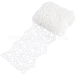 Polyester Lace Trim&nbsp;OCOR-WH0111-142B