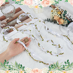 Alloy Tree of Life Cloth Leaf Trim Ribbon Party Decoration&nbsp;HJEW-OC00267