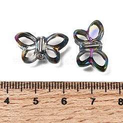 電気メッキ透明ガラスビーズ連売り  蝶  クリアAB  11.5x19.5x4.5mm  穴：1mm  約48個/連  21.65''（55センチメートル）&nbsp;GL-CBA98F0-03A