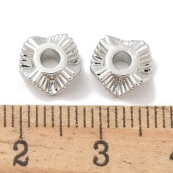 ラックメッキ真鍮スペーサービーズ  長持ちメッキ  鉛フリー＆カドミウムフリー  プラチナ  8x3.5mm  穴：2.5mm&nbsp;KK-L224-038P