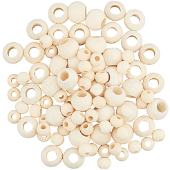 150Pcs Natural Unfinished Wood Beads&nbsp;WOOD-SP0001-57