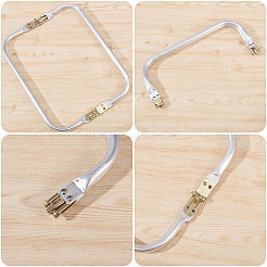 アルミニウムと鉄フレックスフレーム  ネジ付き  プラチナ·ゴールデン  23x9.8x1cm&nbsp;FIND-WH0126-551