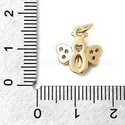 Brass Micro Pave Clear Cubic Zirconia Pendants&nbsp;KK-H267-077G-01