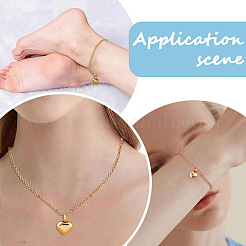 2Pcs 2 Colors 304 Stainless Steel Heart Urn Ashes Necklaces&nbsp;NJEW-CN0001-28B
