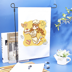 ポリエステルガーデンフラッグ  ホワイト  446x295mm  12個/セット&nbsp;DIY-GL0001-30