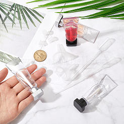 プラスチック製の空の容器  詰め替え可能なリップグロスボトル  2ml使い捨てプラスチックスポイトとプラスチック漏斗ホッパー付き  ミックスカラー  9.1x2.4cm&nbsp;AJEW-GF0009-81B