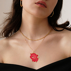 DIY Pig Pendant Making Finding Kit&nbsp;FIND-OC0001-64