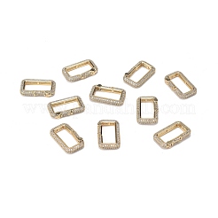 Brass Micro Pave Clear Cubic Zirconia Spring Gate Rings&nbsp;ZIRC-F120-006G