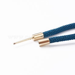 編組ナイロンコードブレスレット作り  真鍮パーツ  ブルー  9-1/2インチ（24cm）  リンク：30x4mm&nbsp;MAK-A017-D01-05G