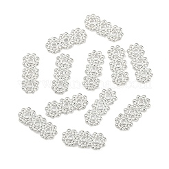 チベット風合金スペーサー連バー  鉛フリー＆カドミウムフリー  花  約15mm長  6 mm幅  厚さ1.5mm  穴：1mm&nbsp;K08SM021