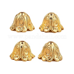 チベット風合金ビーズキャップ  カドミウムフリー＆ニッケルフリー＆鉛フリー  ゴールドカラー  15x11mm  穴：2mm  内径：10mm  約19個/42g&nbsp;LS-TIBEB-EA9700YKG-G-FF