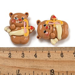 Bear Theme Opaque Resin Cabochons&nbsp;CRES-D040-01B