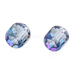 透明ガラスビーズ  ABカラー  多面カット  混合図形  ブルー  7~10x7~10x5~9.5mm  穴：1~1.5mm&nbsp;EGLA-N002-49-B05