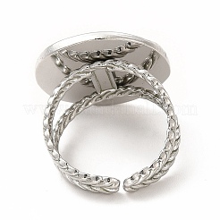 Non-Tarnish 304 Stainless Steel Sun & Moon Planet Open Cuff Ring for Women&nbsp;RJEW-B027-20P