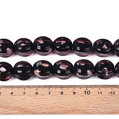 手作り銀箔ランプワークビーズ  模造石ビーズ  ランタン  ココナッツブラウン  16x12.5x12.5mm  穴：0.9mm  約30個/連&nbsp;FOIL-T024-12A