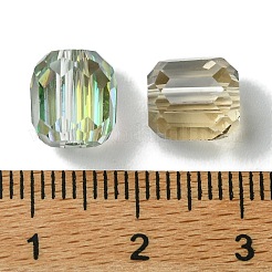 透明電気メッキガラスビーズ 114 個  多面カット  混合図形  ミックスカラー  5.5~8x5.5~8x4~6mm  穴：1.2~1.6mm&nbsp;GLAA-K064-09A