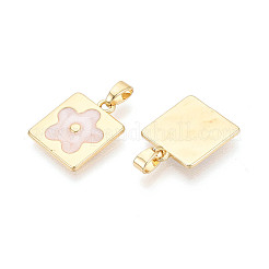 Brass with Enamel Pendants&nbsp;KK-T073-56B-G