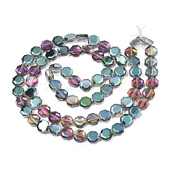 Electroplate Translucent Glass Beads Strands&nbsp;X-EGLA-N002-27-D02