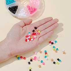 480個8色pediyメルティビーズヒューズビーズリフィル  チューブ  ミックスカラー  5x5mm  穴：3mm  60個/カラー&nbsp;DIY-YW0003-22