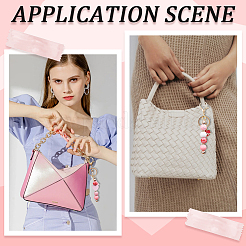 Valentine's Day DIY Alloy Enamel & Wood Beadable Bar Keychain Making Kit&nbsp;DIY-SC0025-94