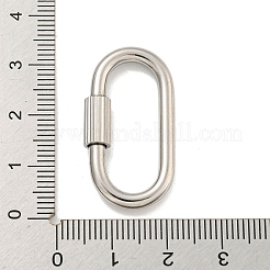 Non-Tarnish 304 Stainless Steel Screw Carabiner Lock Charms&nbsp;STAS-C092-09B-P