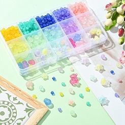 つや消しアクリルビーズ  多面カット  混合図形  ミックスカラー  6~18.5x6~16x5.5~11mm  穴：1.5~3mm  731個/箱&nbsp;MACR-YW0002-41