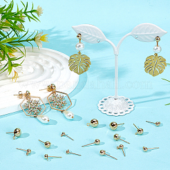 60Pcs 6 Styles Brass Stud Earring Post&nbsp;KK-SC0005-13