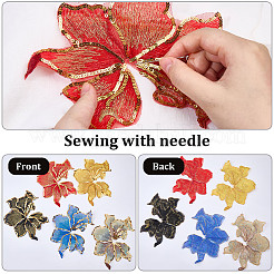 5Pcs 5 Colors Computerized Embroidery Cloth Iron on/Sew on Patches&nbsp;FIND-CY0001-26