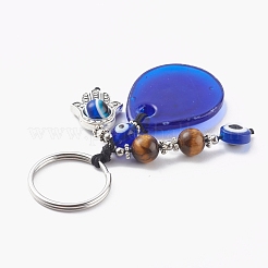 Teardrop Evil Eye Lampwork Keychain&nbsp;KEYC-JKC00244