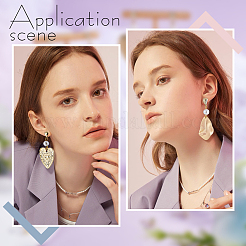 24Pcs 3 Style Teardrop & Shell & Heart Alloy Stud Earrings Findings&nbsp;FIND-BBC0002-76