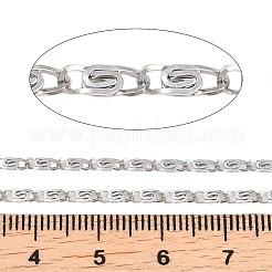 304ステンレススチールルマキナチェーン  溶接されていない  スプールで  ステンレス鋼色  6x2x1mm&nbsp;CHS-P028-02P