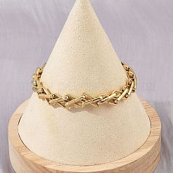 304 Stainless Steel Mesh Chain Bracelets for Women&nbsp;BJEW-Z143-13G