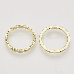 合金フレームコネクター  丸いリング  ライトゴールド  20x2mm  16mm内径&nbsp;X-PALLOY-N150-39