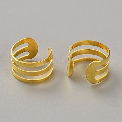鉄のドレッドヘアビーズの髪の装飾  ヘアコイルカフ  ゴールドカラー  9x6mm  穴：8mm  内径：8mm&nbsp;FIND-CJC0010-94B-G