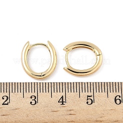 楕円形の真鍮フープピアス  18KGP本金メッキ  14x13x2.5mm&nbsp;EJEW-D320-09G