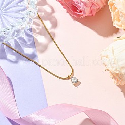 Brass Cubic Zirconia Charms Necklace&nbsp;NJEW-JN04919
