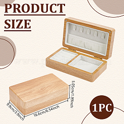 Rectangle Wooden Jewelry Organizer Magnetic Boxes&nbsp;CON-WH0112-073A