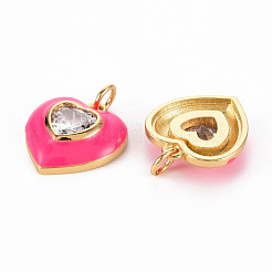 Brass Enamel Pendants&nbsp;KK-T013-15-NF