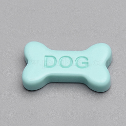 樹脂カボション  犬の犬の骨  ミックスカラー  11x18x4mm&nbsp;X-CRES-Q196-08