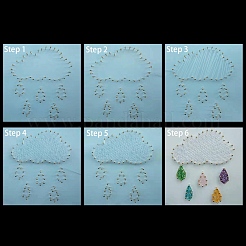 Cloud Pattern DIY String Arts Kit Set&nbsp;DIY-F070-06