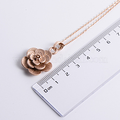 Vintage Stainless Steel Flower Pendant Necklaces for Women&nbsp;TN5325