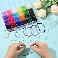138g 23Colors Transparent Acrylic Beads&nbsp;TACR-FS0001-69