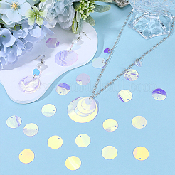 300pcs Iridescent PVC Paillette/Sequins Pendants&nbsp;PVC-SC0001-08